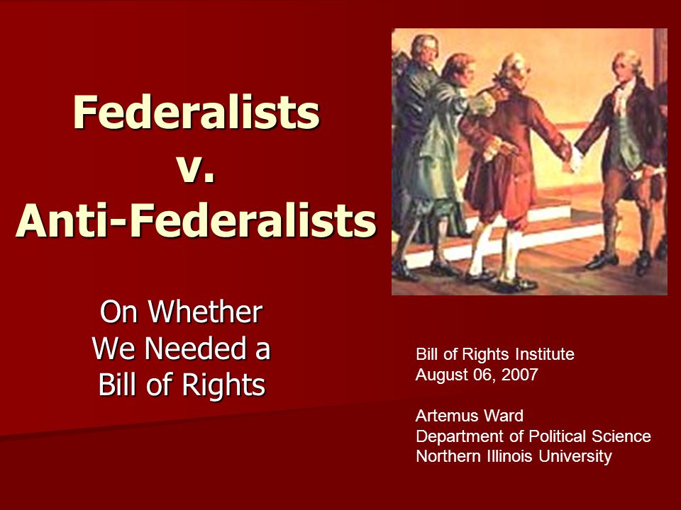 Differences between Federalists and Antifederalists
